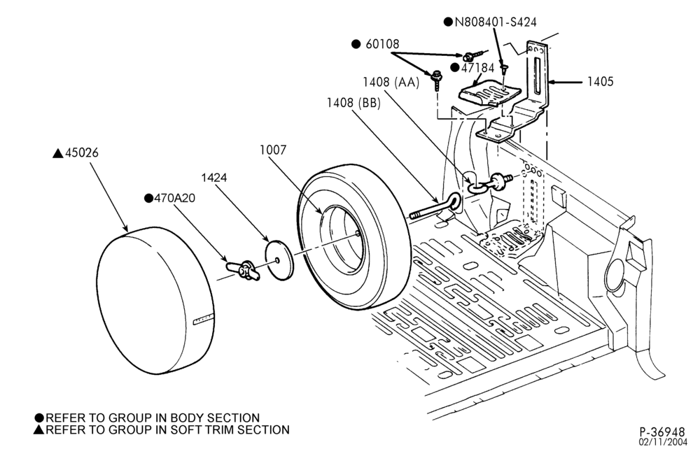 10.1 - SPARE WHEEL CARRIERS-Spare wheel stowage & related parts-L1