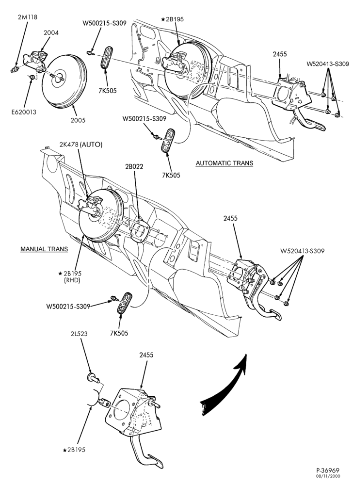 23 - BRAKES-Brake pedal & booster installation