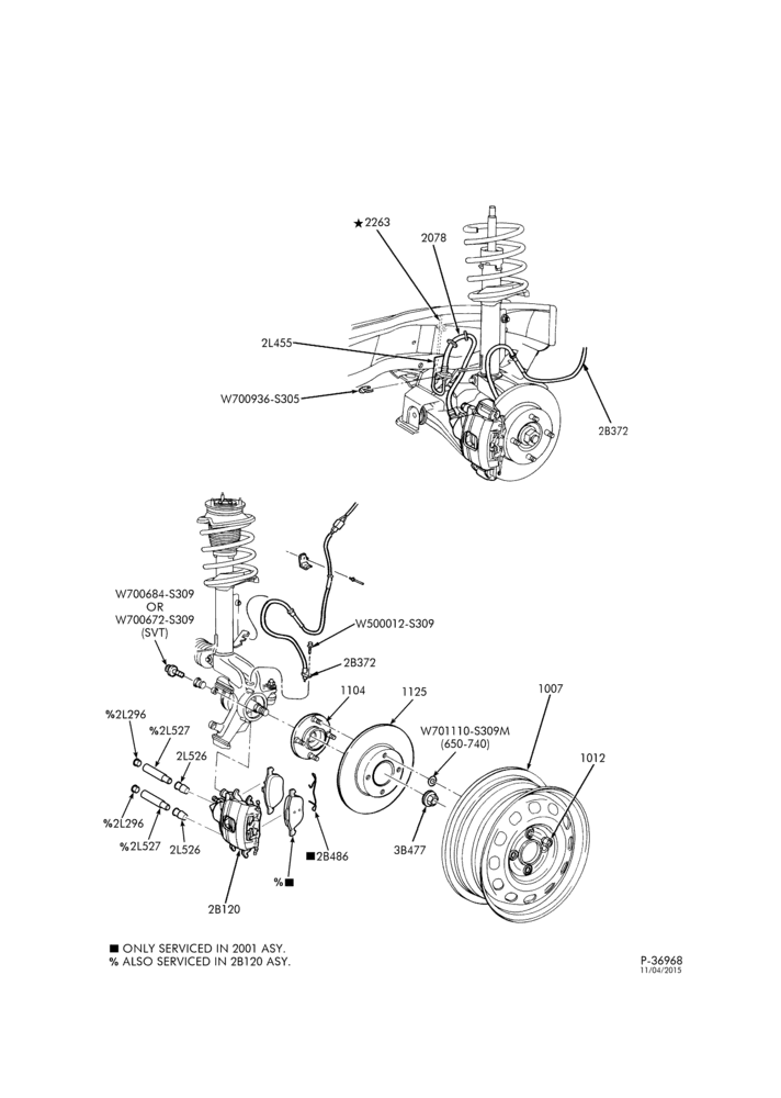 21 - BRAKES-Front disc brake assembly