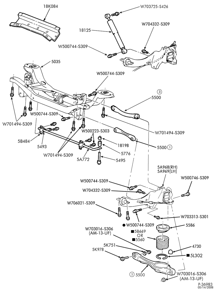 55 - FRONT SPRING AND STABILIZERS-Rear suspension - details - B/T 74