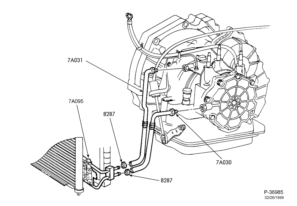 A70.24 - 4F27E TYPE - EXTERNAL PARTS-Transmission oil cooling system
