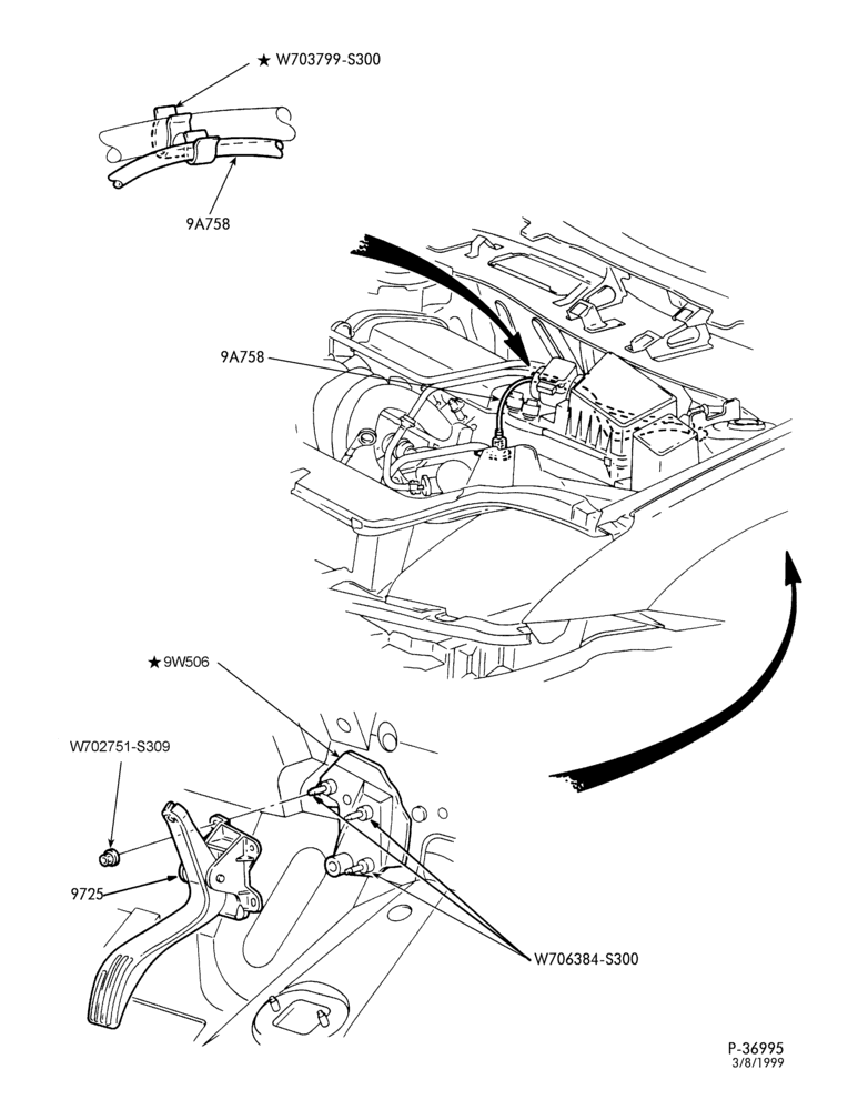 97 - 4 CYL. 2.3L-Accelerator linkage