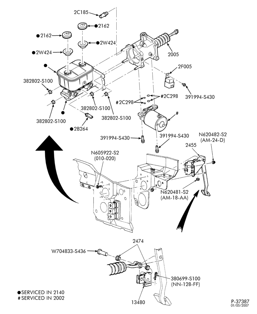 23 - BRAKE SYSTEMS-Hyd. brake pedal & master cylinder-F650/750