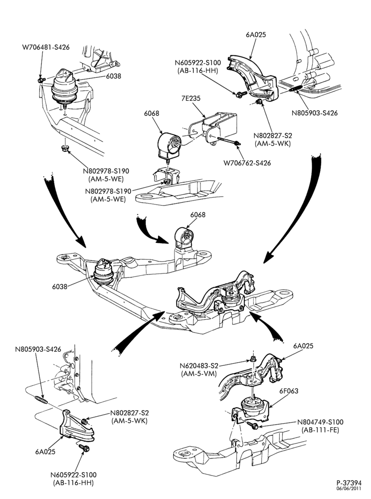 ENGINE-Engine supports - AX4S