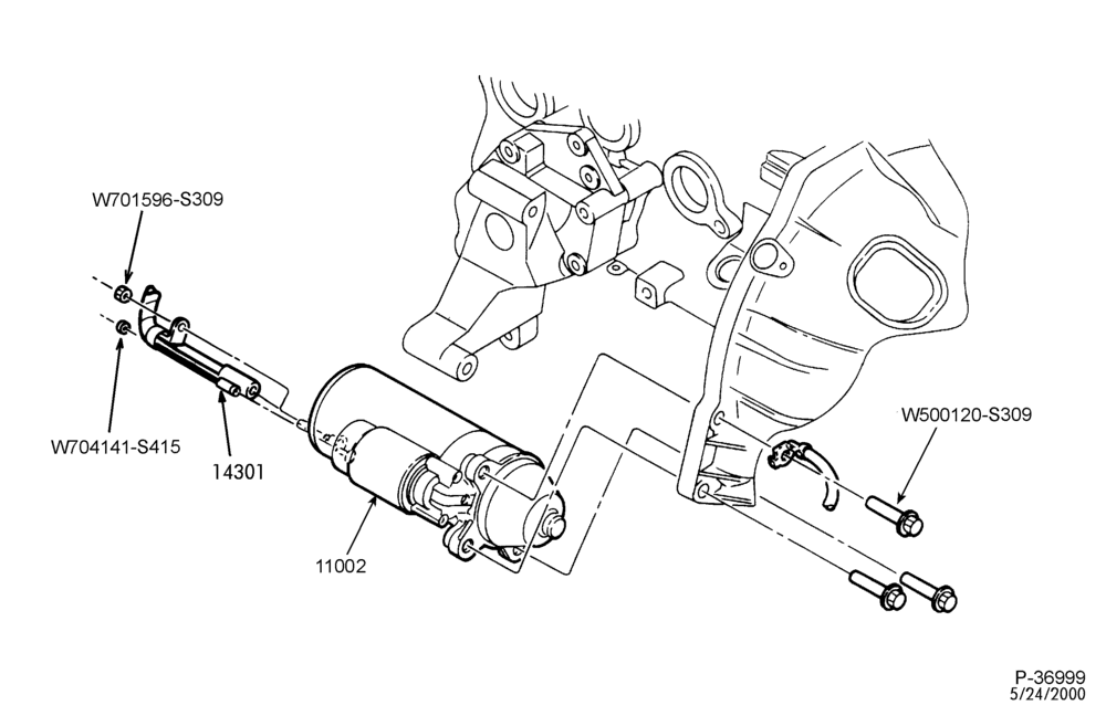 110 - STARTER, IGNITION AND HEADLAMP SWITCHES-Starter motor installation