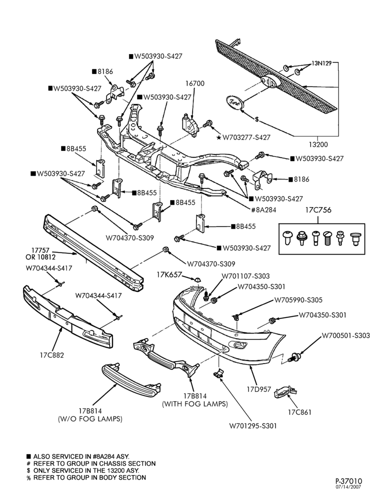 176 - SPEEDOMETER, BUMPERS, MIRRORS AND WIPERS-Bumper - front