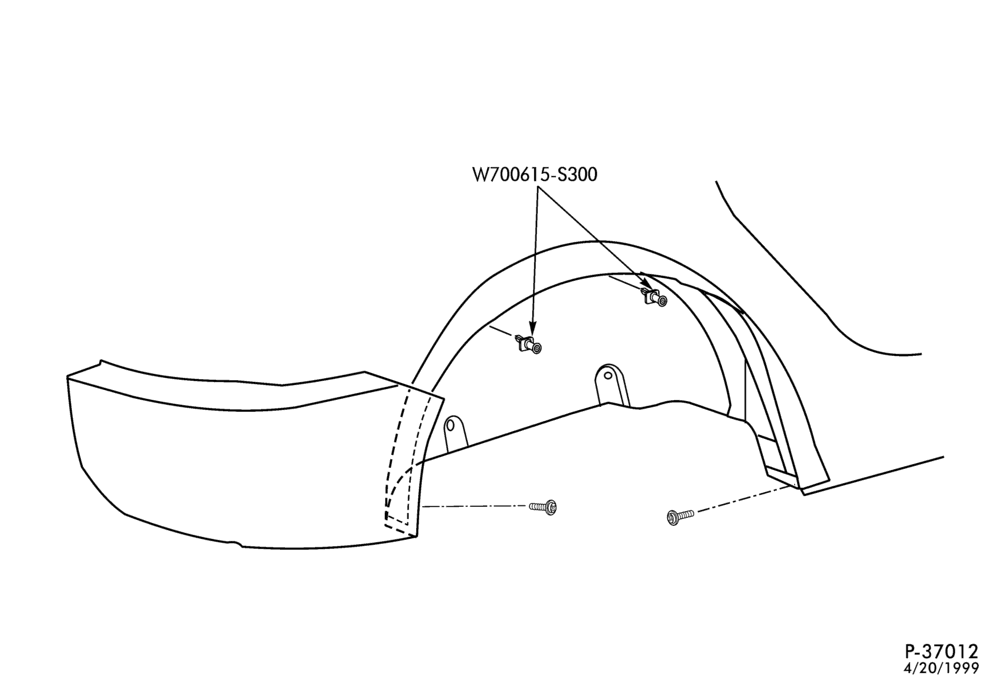 176.1 - SPEEDOMETER, BUMPERS, MIRRORS AND WIPERS-Rear quarter wheel opening shield asy.