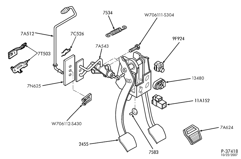 75 - EXTERNAL PARTS-Clutch & brake pedal-5/S