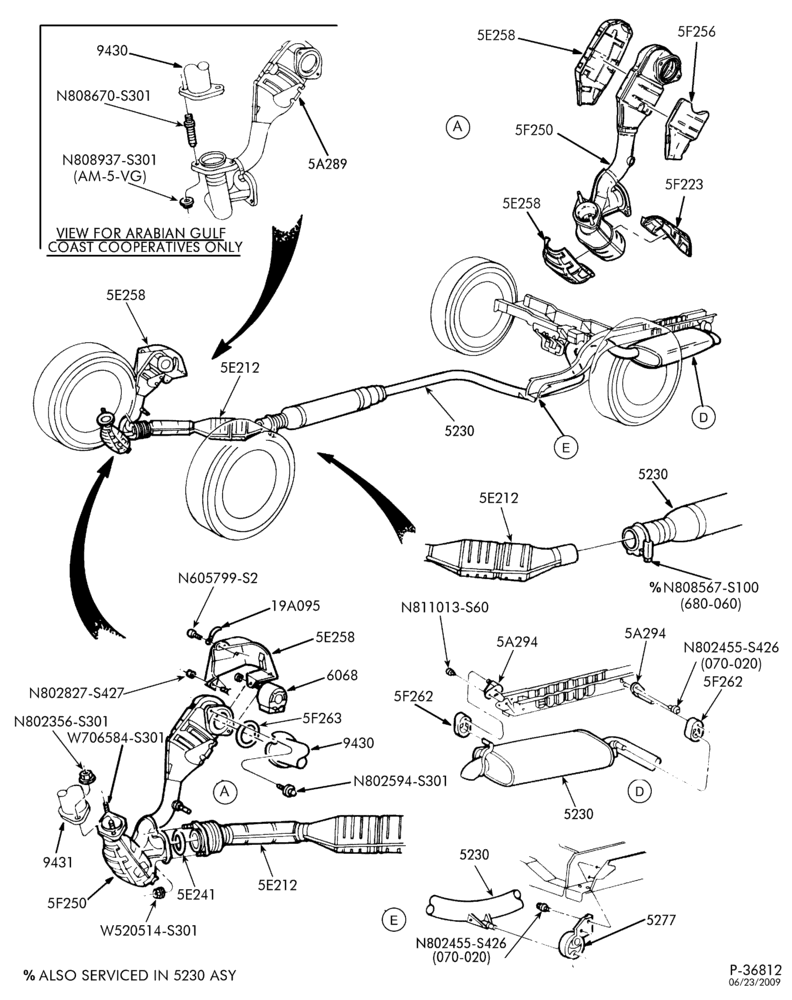 52.01 - FRONT SPRING AND STABILIZERS-(E,ME) 6 CYL. 3.0L, 12 VALVE, FLEX FUEL, SINGLE EXHAUST - 50 STATES & CANADA