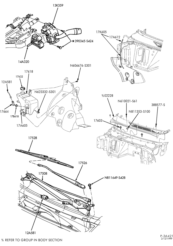 175 - WIPER & WASHERS-Windshield wiper & washer-F650/750