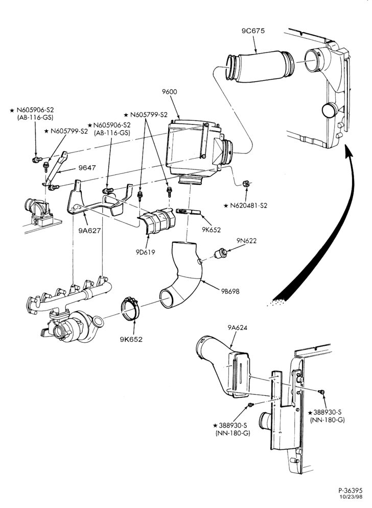96.1 - 6 CYL. 5.9L CUMMINS ISB-Air cleaner & related parts