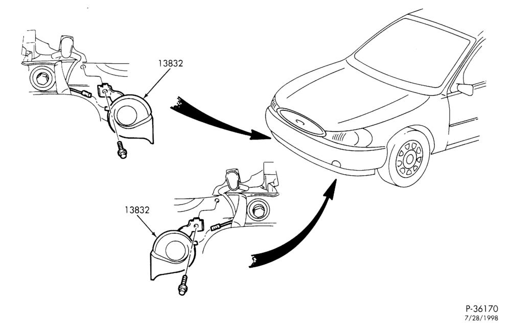 140 - STEERING WHEEL & HORN-Horn & related parts