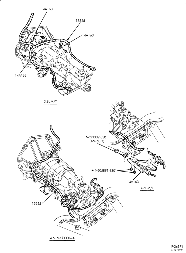 Схема установки F8ZZ-15525-AA