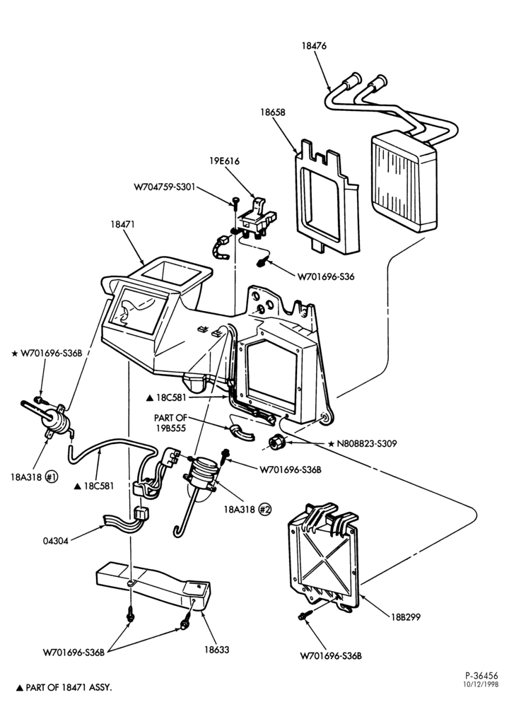 CONDENSER & HOSES-Plenum chamber - passenger compartment-F650/750