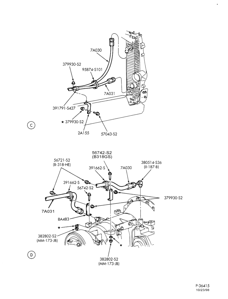 T71 - AT 545-Fluid cooling system - AT 545 - 8 cyl. 7.3L Powerstroke - Page B-F650/750