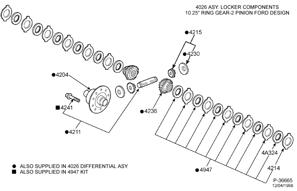 40 - REAR AXLE-REAR AXLE- Locking differential - Ford model WFA & WFD-F250SD/550SD