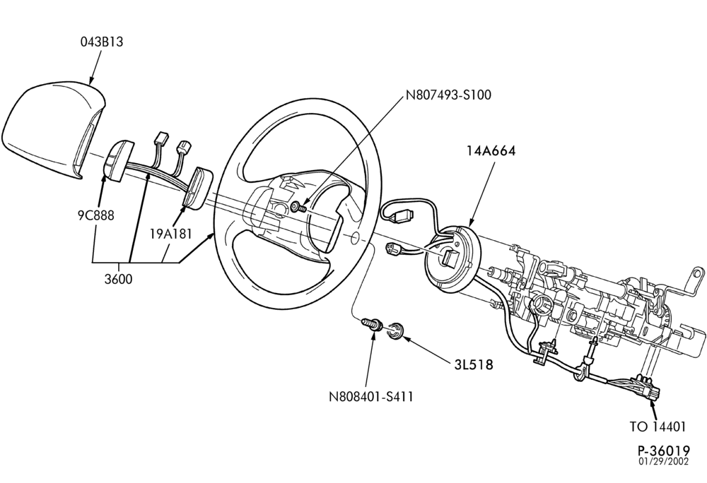 188 - STEERING WHEEL-Steering wheel & related parts-TE