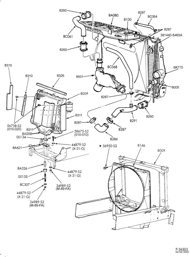 COOLING SYSTEMS-Cooling system - radiator & related parts - 8 cyl. 7.3L Powerstroke-F650/750