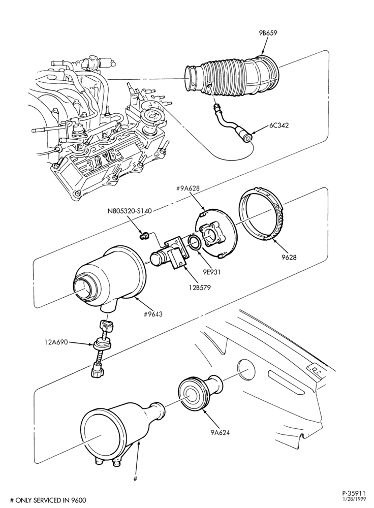 96 - AIR CLEANER, CHOKE, ACCEL, SPEED CONTROL-Air cleaner & related parts