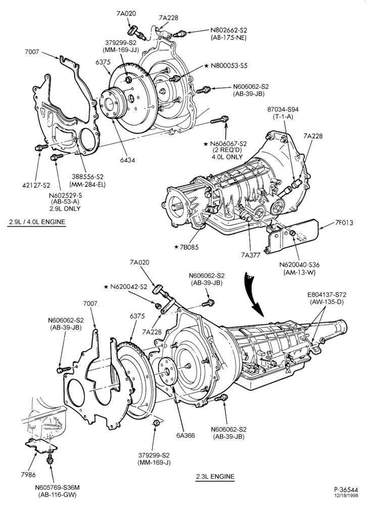 AUTOMATIC TRANSMISSION-EXTERNAL PARTS - Transmission installation-B