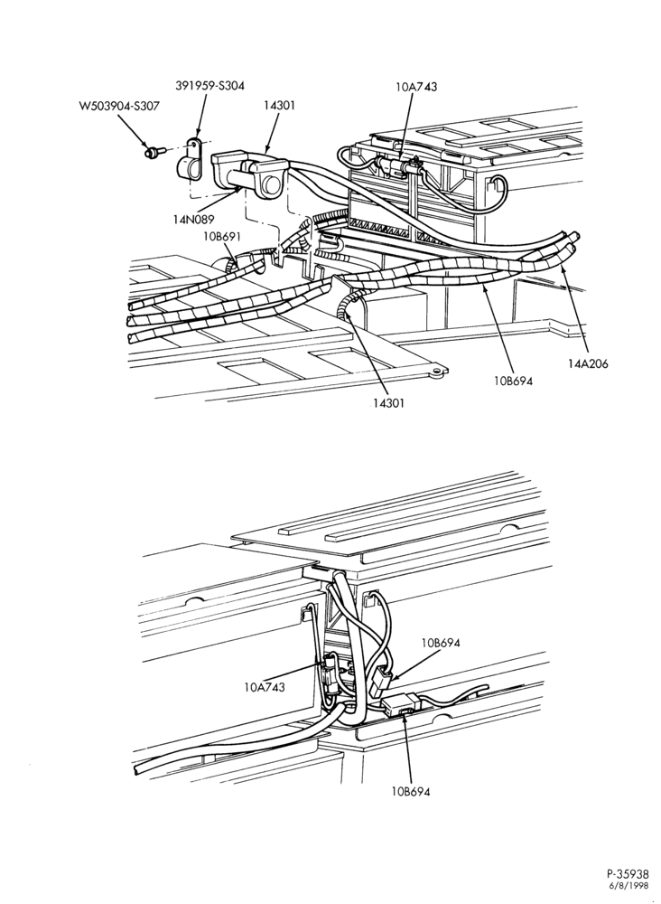 ALTERNATOR, INSTRUMENT CLUSTER, BATTERY-Main battery tray wiring - electric - Page B