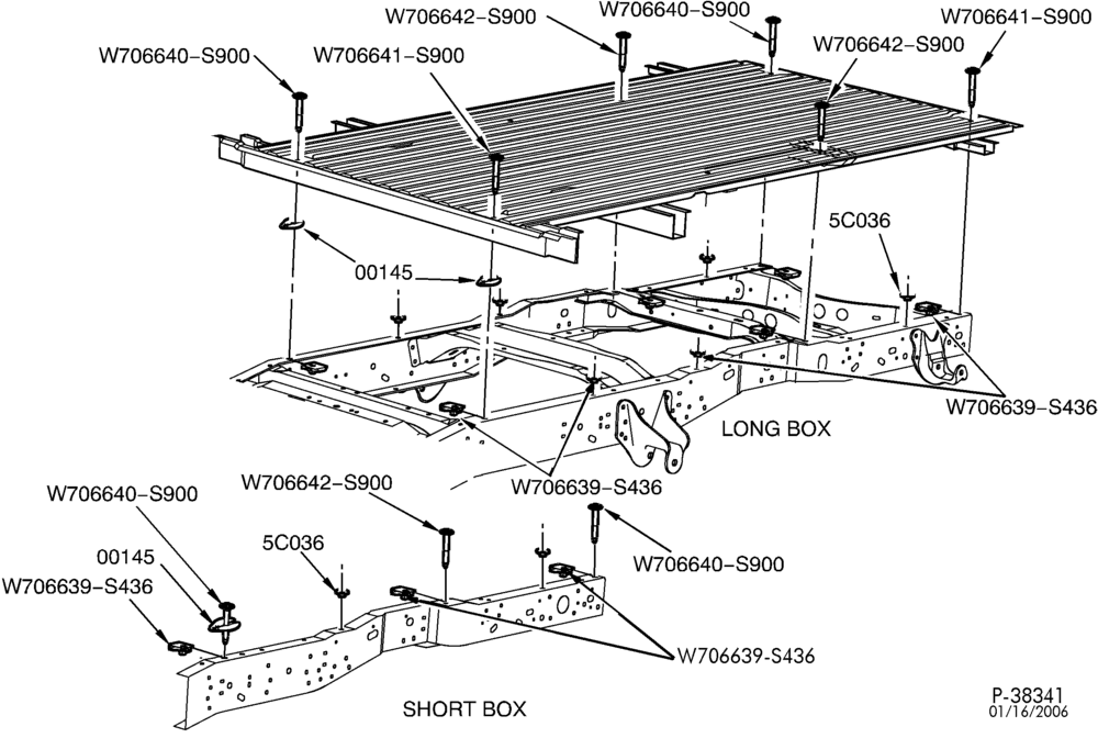 EXHAUST-Pickup box to frame installation - 14mm - ""From 4/1/99''-F250SD/550SD