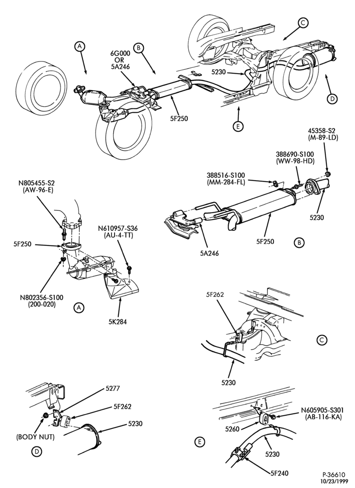 52.90 - FRONT SPRING AND STABILIZERS-(S,MF) 6 CYL. 3.8L. SINGLE EXHAUST 50 STATES & CANADA