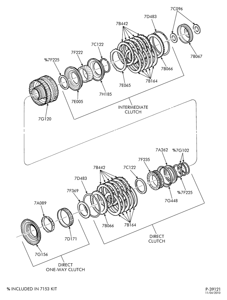 AUTOMATIC TRANSMISSION-INTERNAL PARTS - Direct one-way, direct & intermediate clutches-TW