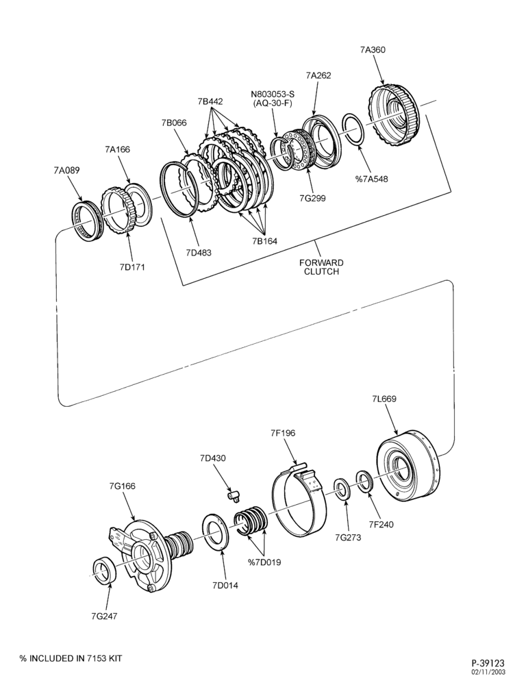 AUTOMATIC TRANSMISSION-INTERNAL PARTS - Forward clutch, overdrive band & related parts-TW