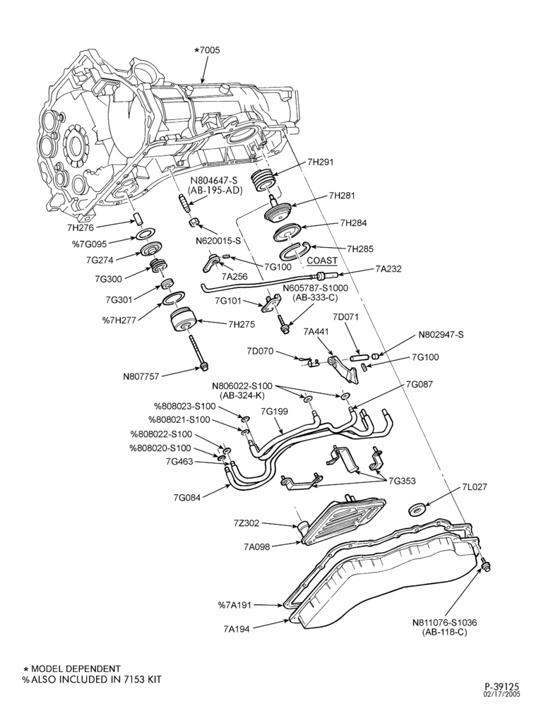 AUTOMATIC TRANSMISSION-INTERNAL PARTS - Pan, filter, internal linkage & related parts-TW