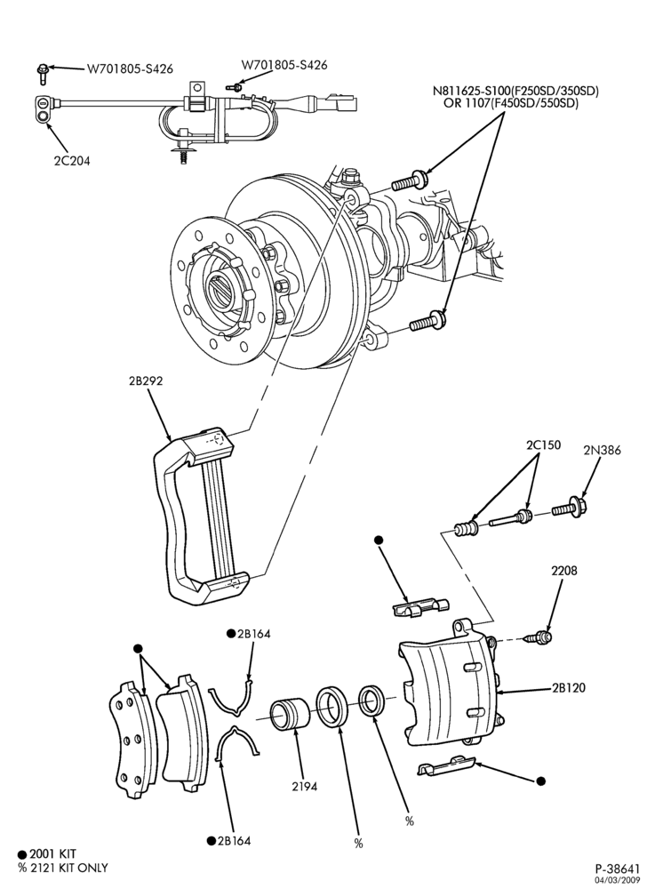 21 - BRAKES-Front disc brake & related parts - 4x4-L1