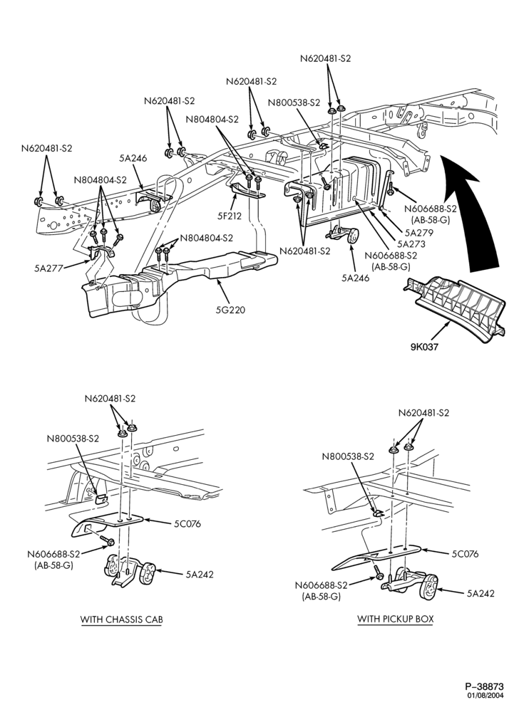 EXHAUST-Exhaust system - heat shields - exhaust - ""From 1/17/00''-F250SD/550SD
