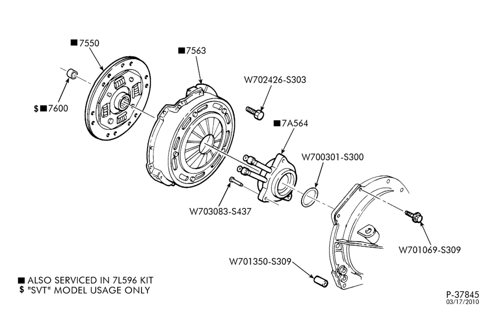 75 - INTERNAL PARTS-Clutch plate, pressure plate & housing-5/S