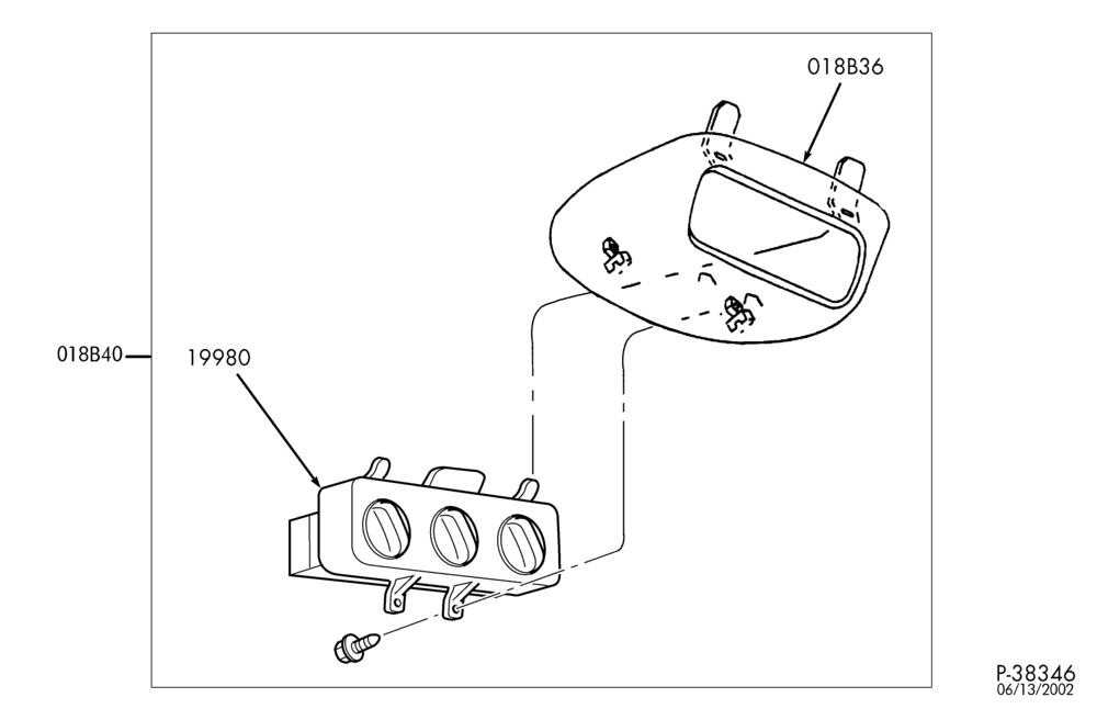 030 - CONSOLE, DASH, WINDSHIELD-Auxiliary a/c controls - rear roof console-L1