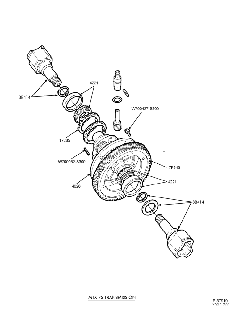 40 - REAR AXLE-Differential - transaxle - M/T - MTX-75