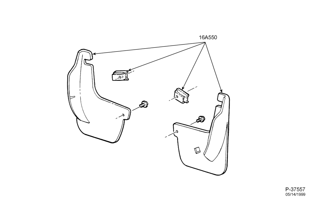 160 - FENDERS AND HOODS-Front & rear splash guards