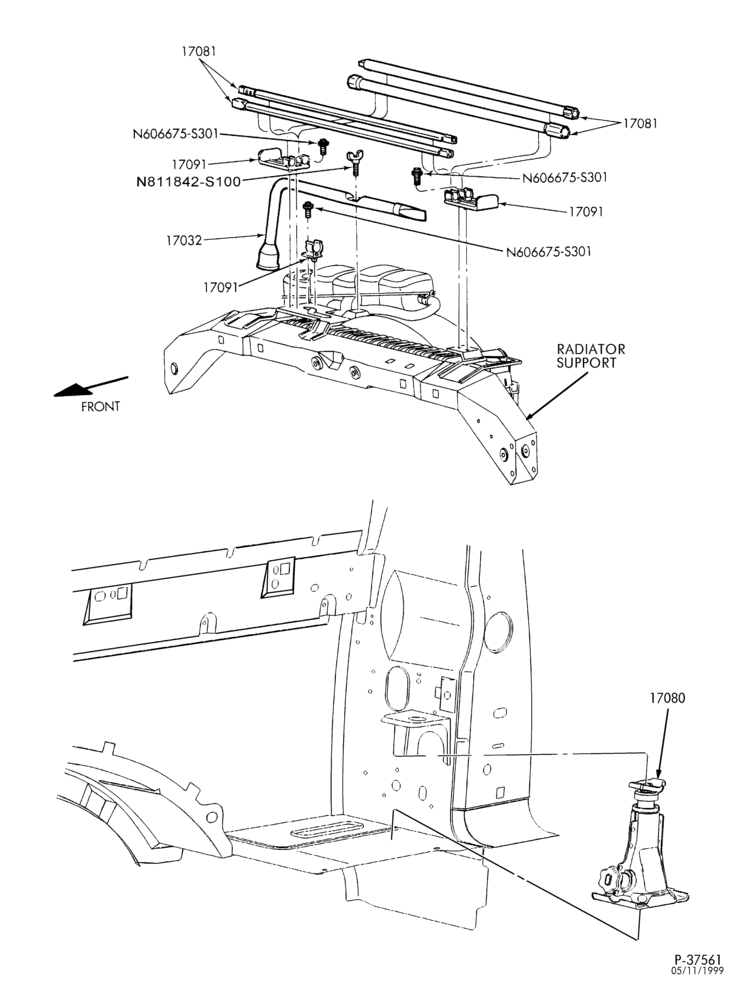 176 - JACK STOWAGE-Jack stowage & related parts - before 11-4-02-L1