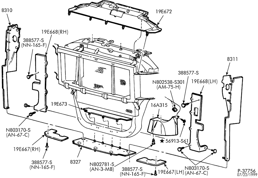 82 - RADIATOR, GRILL AND COOLING-Radiator grille air deflector-L1