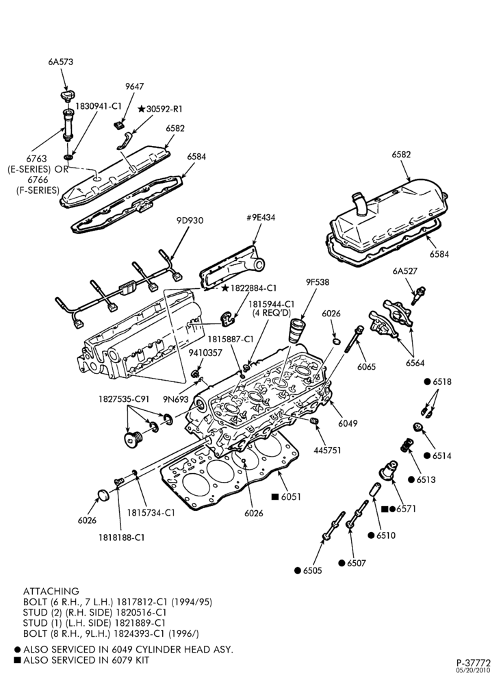 60.10 - 8 CYL. 7.3L - DIESEL - DIRECT INJECTION - TURBO-Valves, cylinder head & related parts-L1