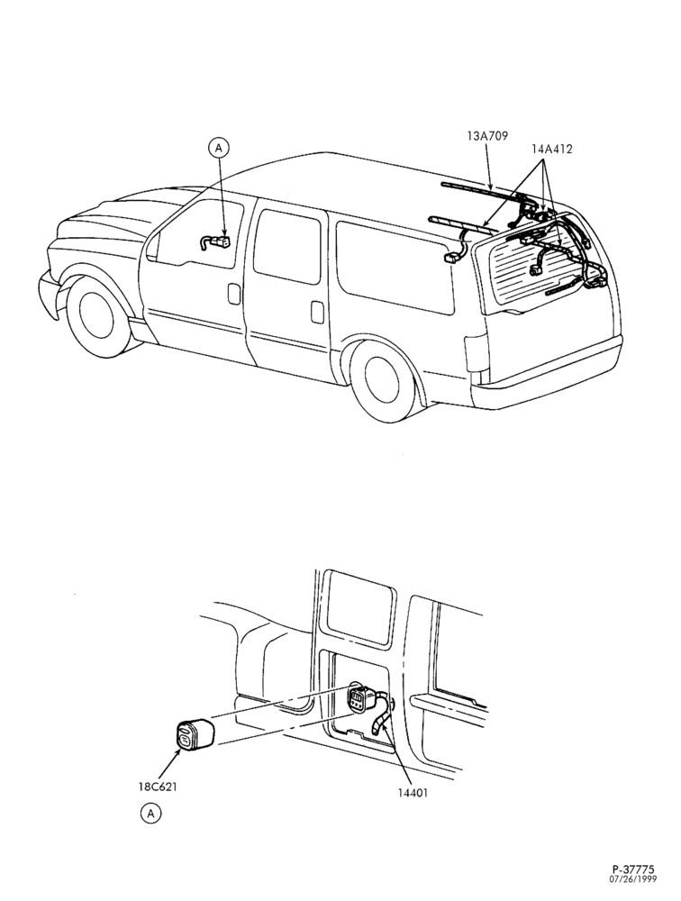 185 - AIR CONDITIONING-Heated back window - defroster - controls & wiring-L1