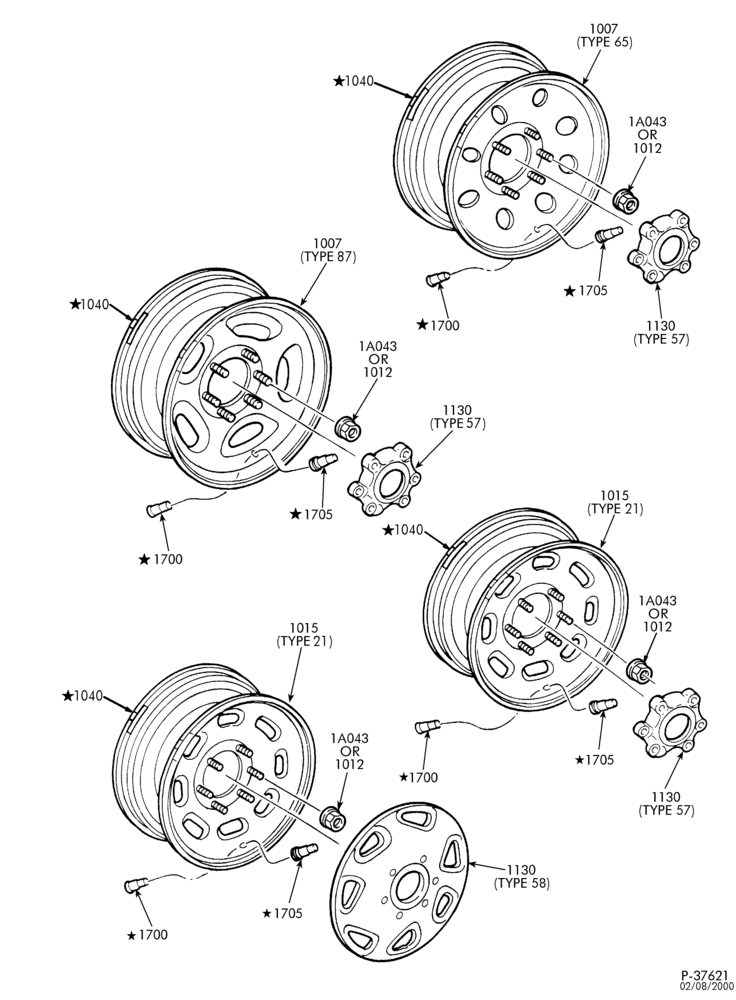 10 - WHEEL, HUBS & DRUMS-Wheels & related parts - 4x4 - front-L1