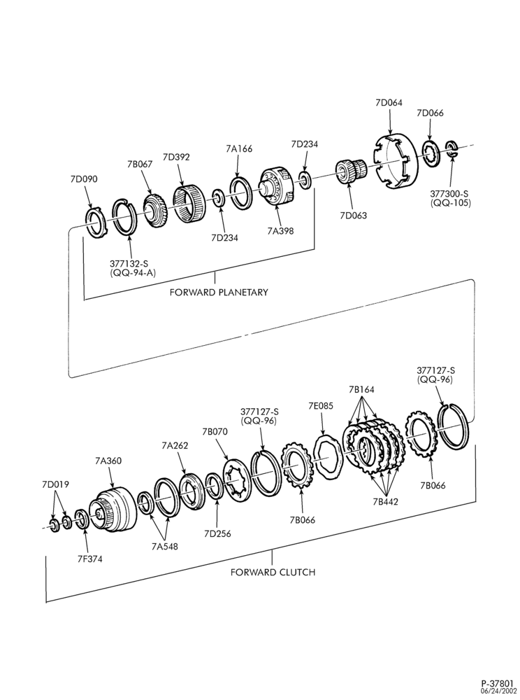 AUTOMATIC TRANSMISSION-INTERNAL PARTS - Clutches, gears, shafts & plates - Page D-L1