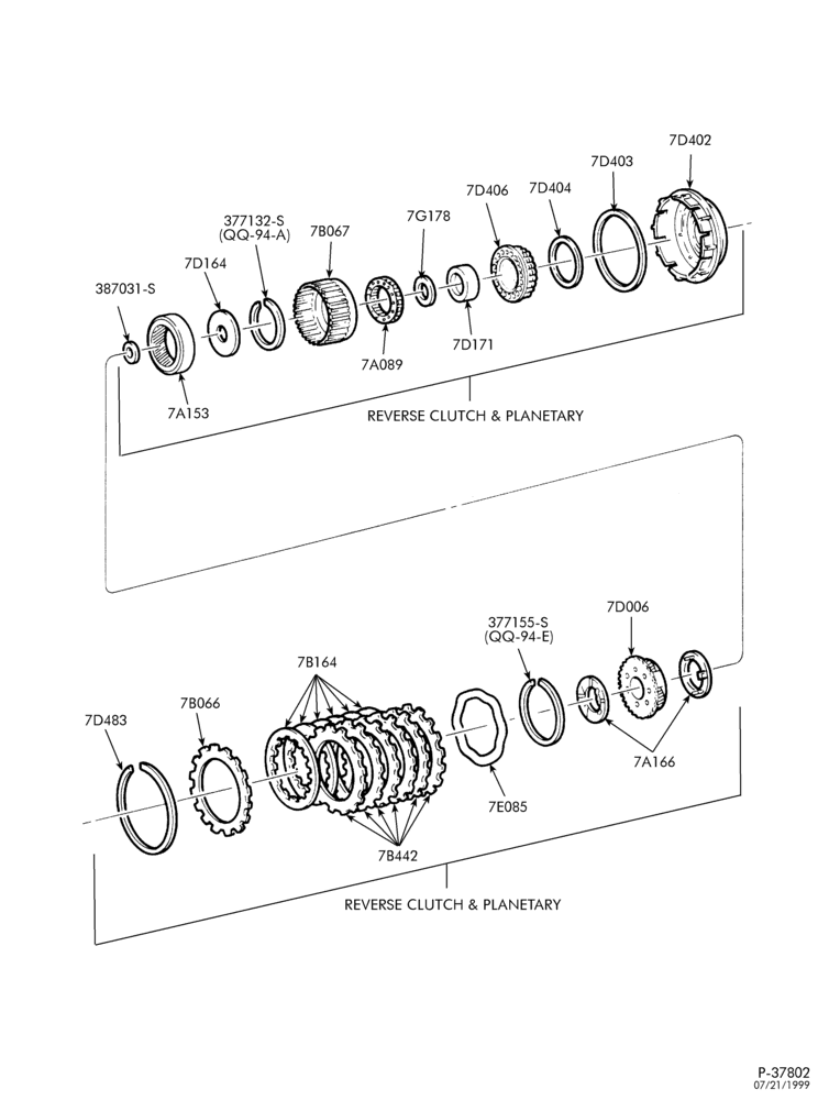 AUTOMATIC TRANSMISSION-INTERNAL PARTS - Clutches, gears, shafts & plates - Page E-L1