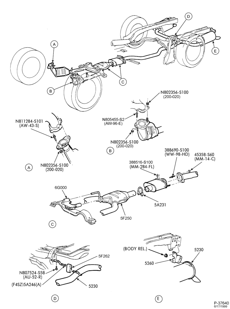 52.94 - FRONT SPRING AND STABILIZERS-(S,MF) 8 CYL. 4.6L DUAL EXHAUST W/RESONATOR 50 STATES & CANADA