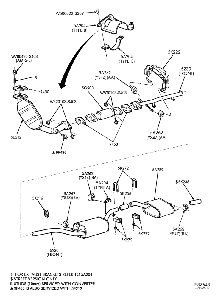 52.02 - FRONT SPRING AND STABILIZERS-(AK) 4 CYL. 2.0L SPI SINGLE EXHAUST