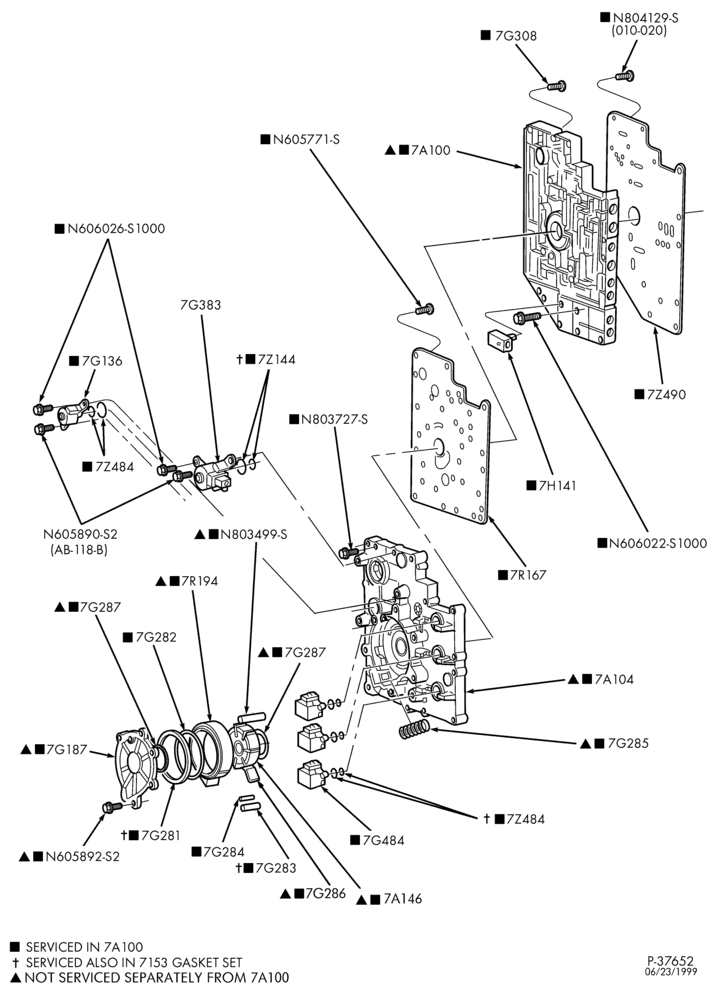 AUTOMATIC TRANSMISSION-INTERNAL PARTS - Control assembly - 6 cyl. 3.0L-TW