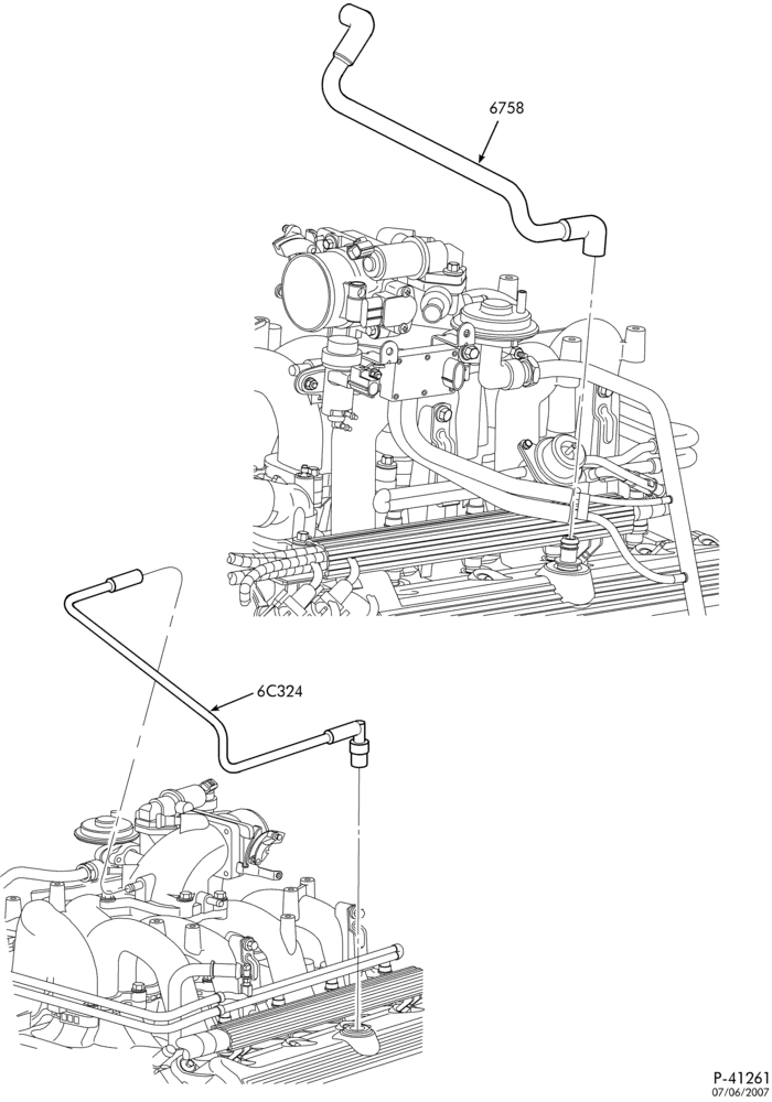 Схема установки F65Z-6758-FA
