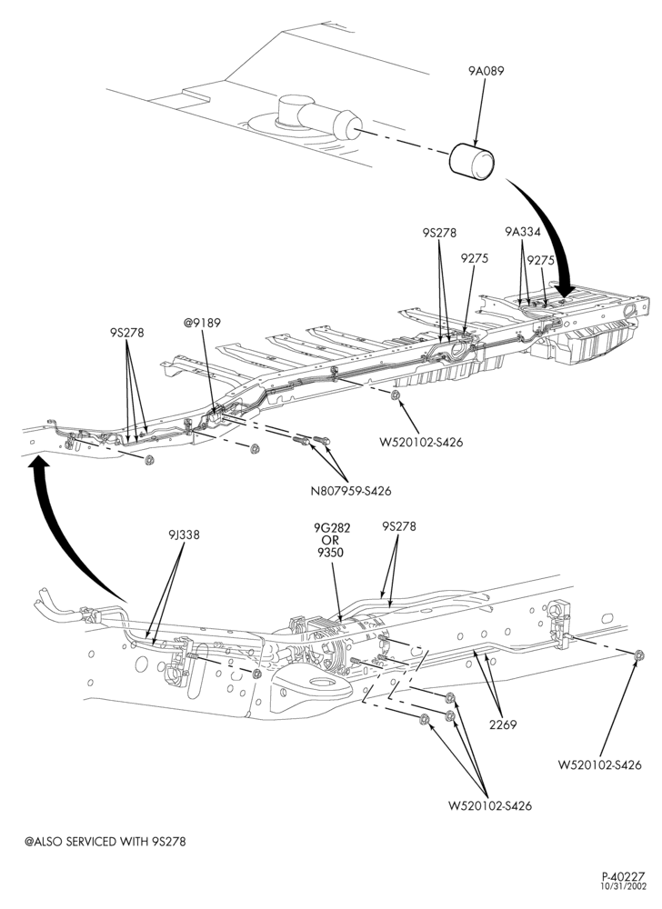 90 - 8 CYL. 6.0L - DIESEL-Fuel lines & related parts - 165", 189", 200 & 201" w.b. - dual tank