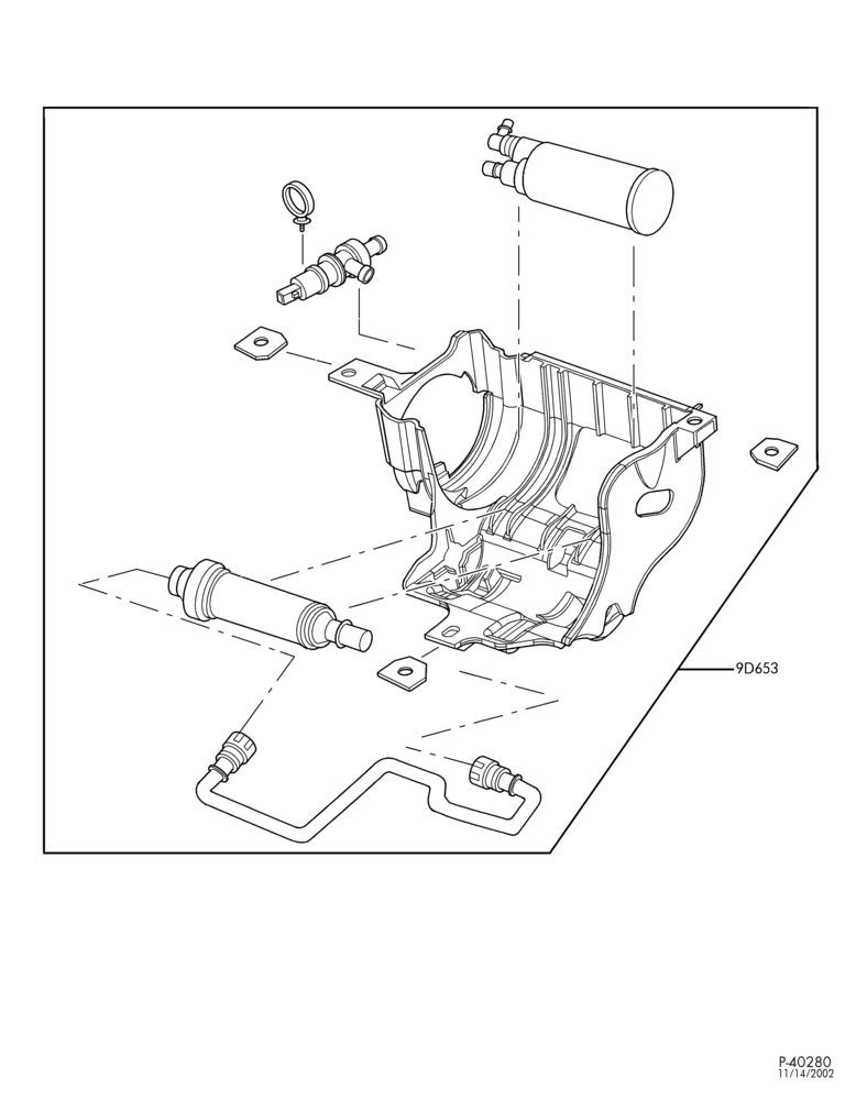 96.1 - 4 CYL. 2.3L-Fuel vapor canister & related parts