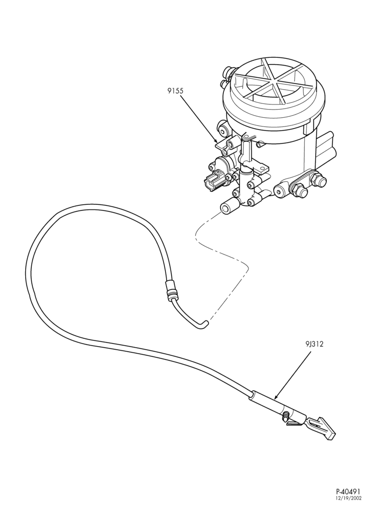 93.1 - 8 CYL. 7.3L - DIESEL-Water drain remote cable